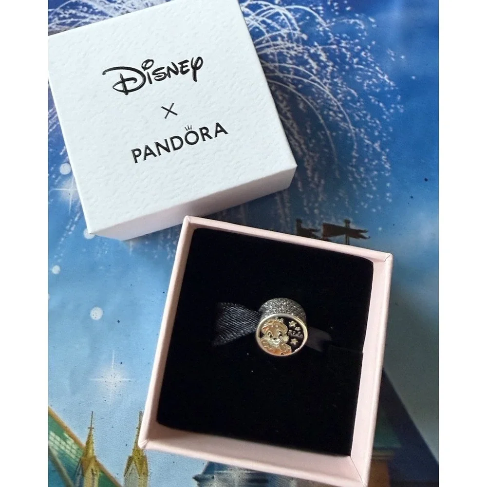 2026 Disney Parks Halloween Chip & Dale Pandora Charm EEK Exclusive Two Sided